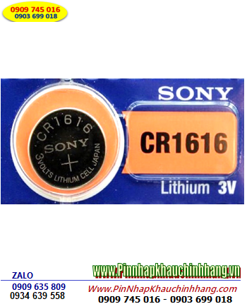 Sony CR1616, Pin đồng xu 3v lithium Sony CR1616 Made in Indonesia